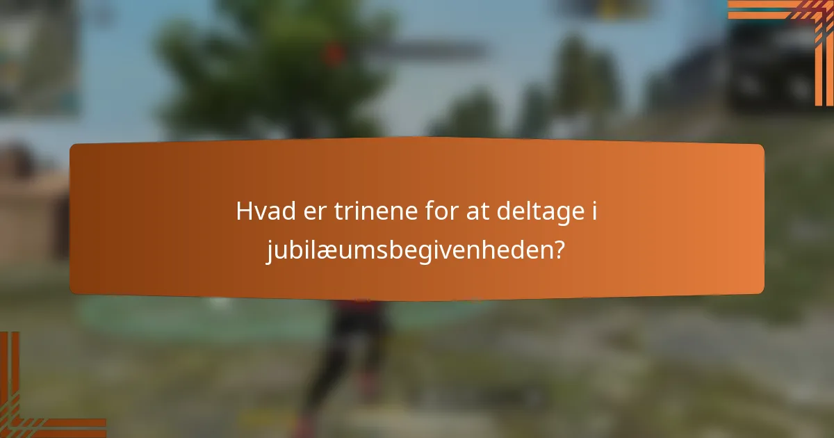 Hvad er trinene for at deltage i jubilæumsbegivenheden?